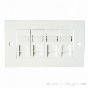 140 Type Faceplate, 4-Port, Made of ABS Material, New product